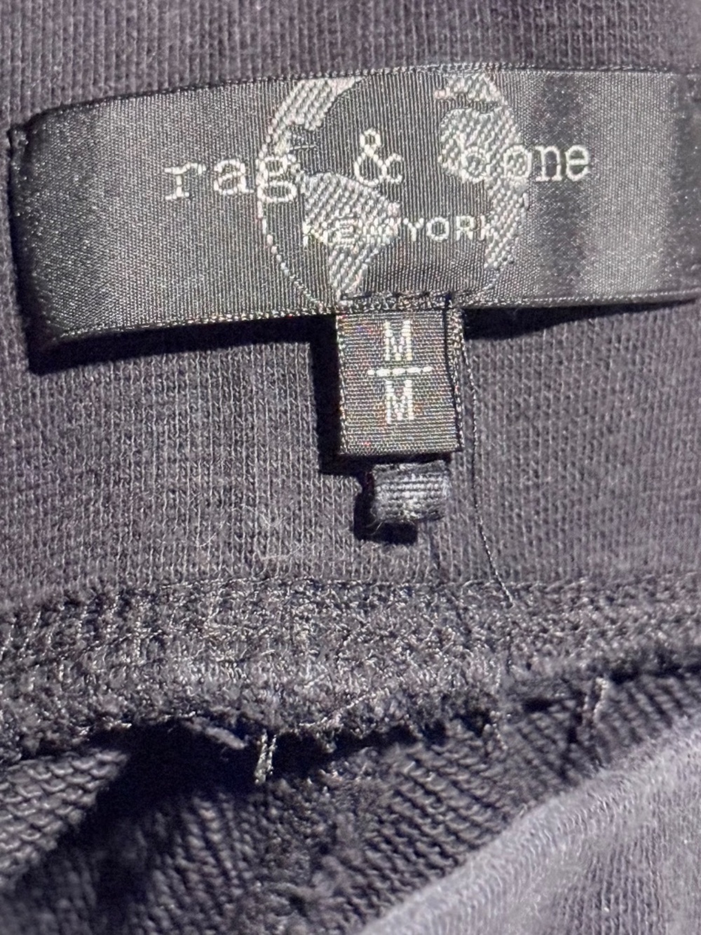 rag & bone Black City Jogger Sweatpants - M - good condition - Picture 4 of 5